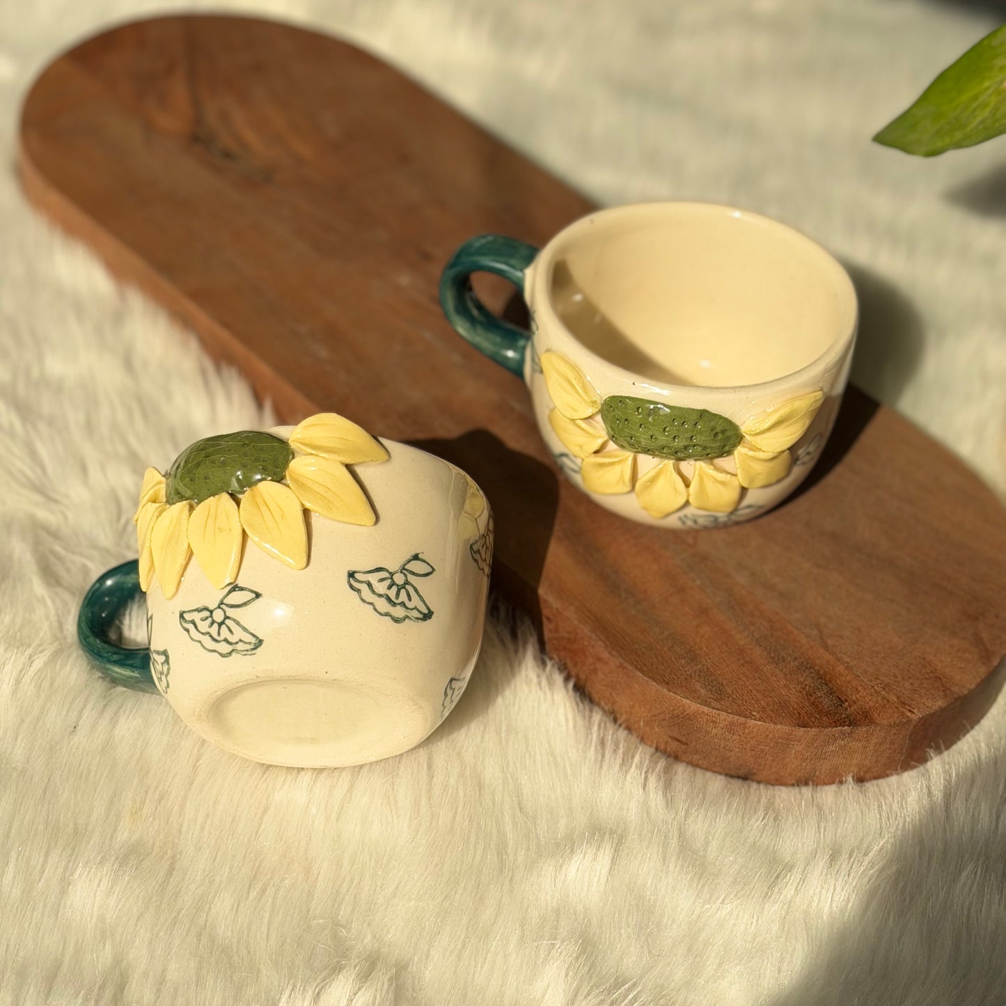 Sunflower Bloom Handmade Coffee Mug