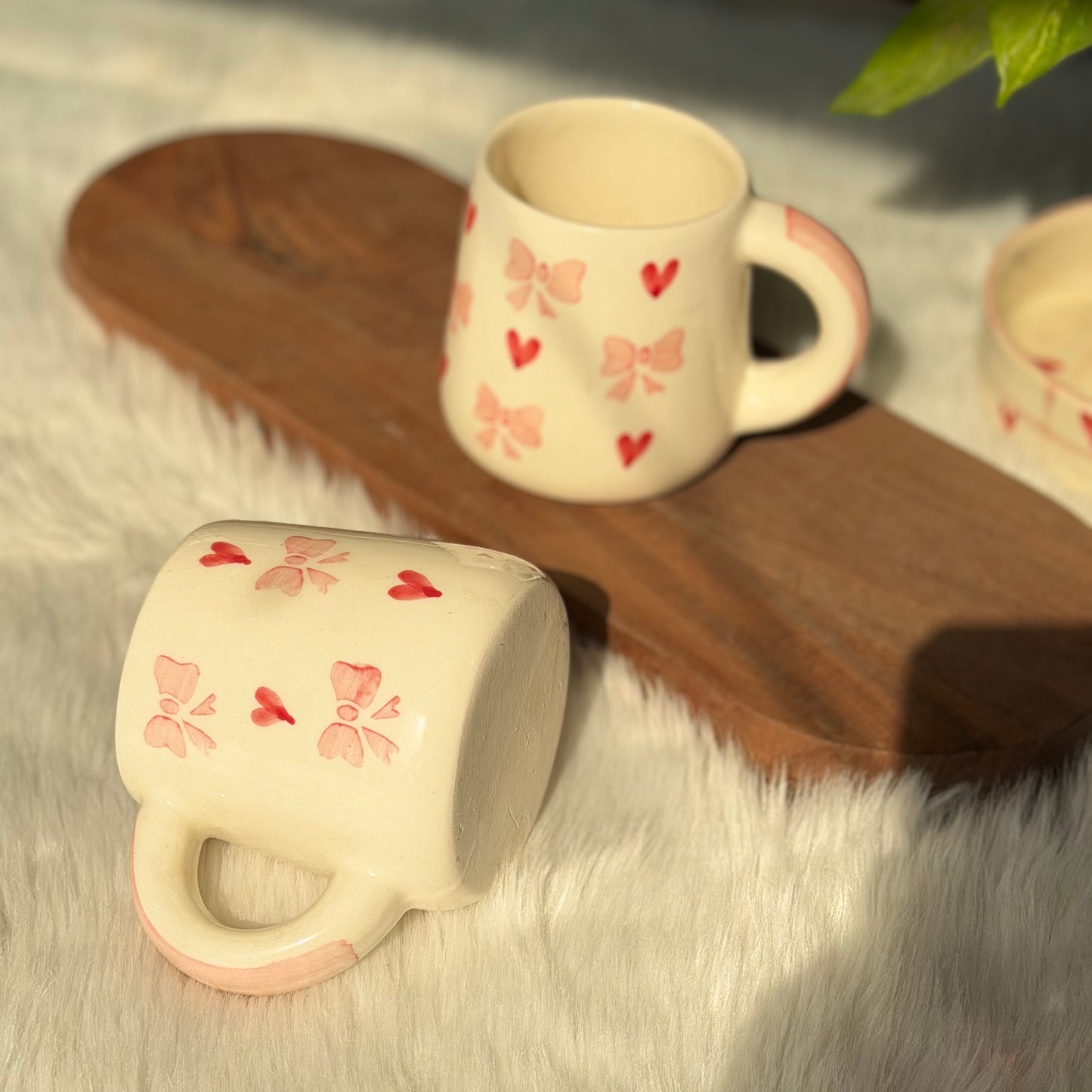 Pink Bow & Hearts Coffee Mug