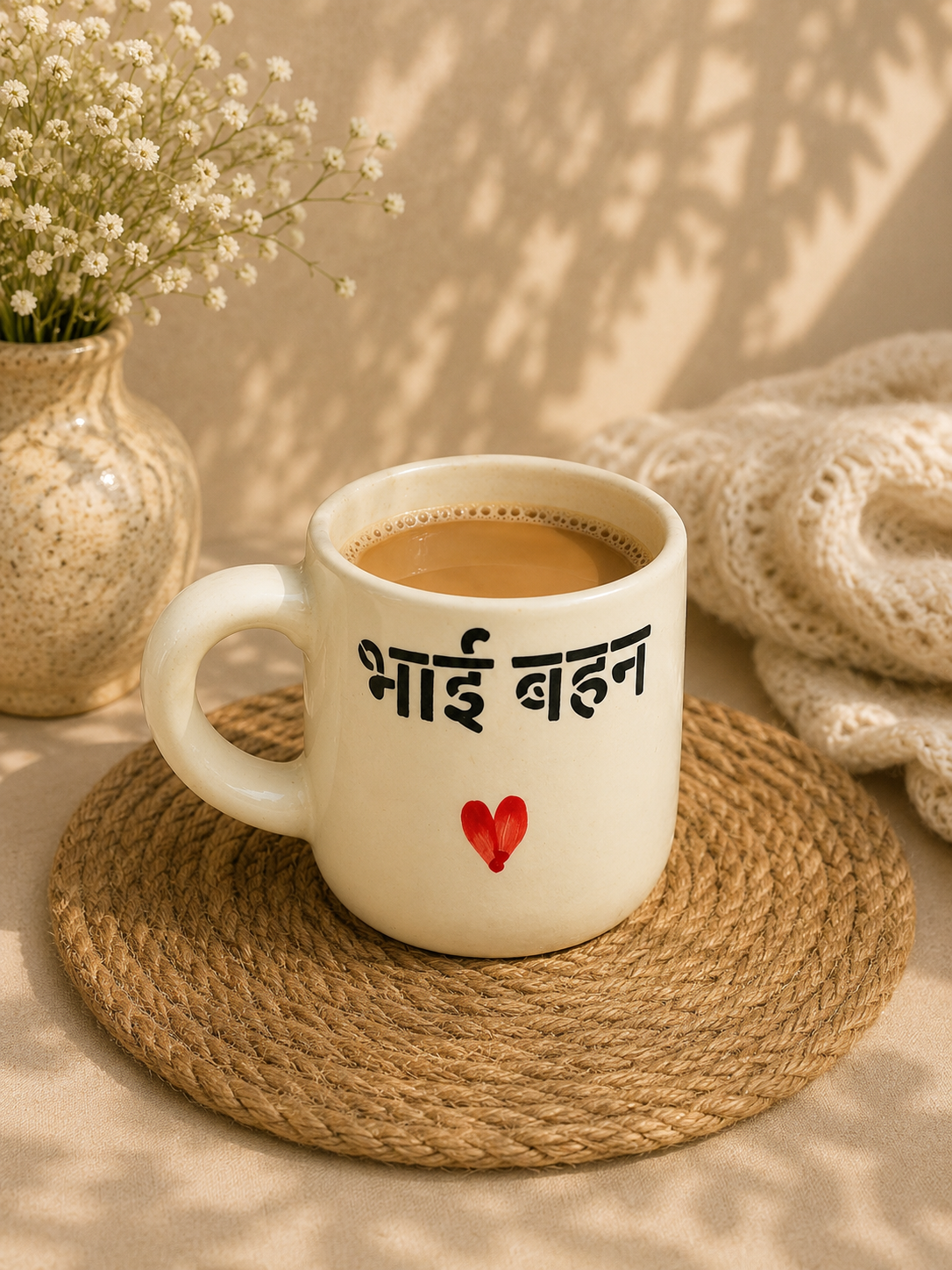 Bhai Bahan” Ceramic Coffee Mug – Handmade mug