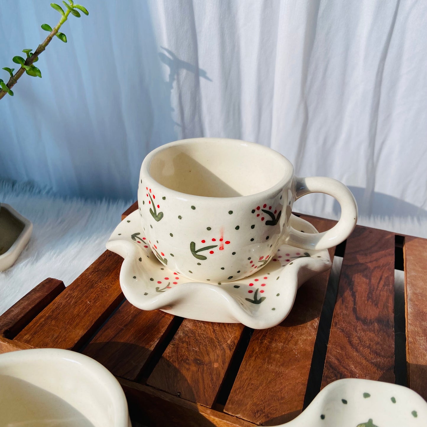 Leaf Xmas Cup Saucer