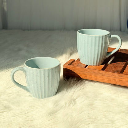 MistSpeck Ribbed Ceramic Coffee Mug