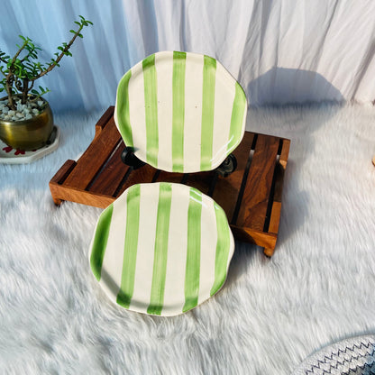 Green Stripe Plate