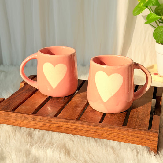 Blush Heart Handmade Ceramic Mug