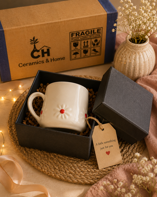 Bloom Daisy Ceramic Coffee Mug – Handcrafted Floral Mug | Gift Edition