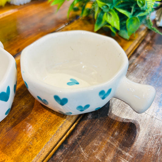 Light Blue Handle Dip Bowl ( pack of 1 )
