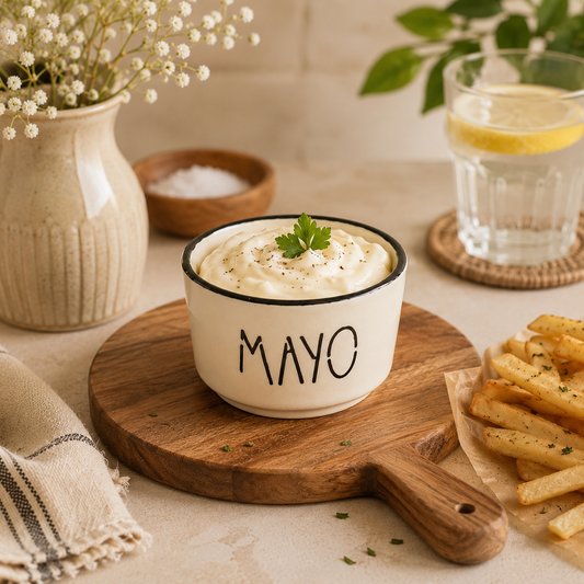 Ceramic Mayo Dip Bowl | Sauce & Condiment Serving Bowl