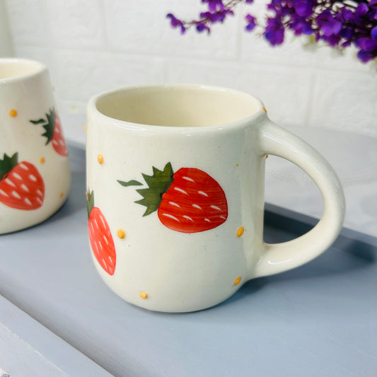 Strawberry Bliss Ceramic Coffee Mug – Cute & Vibrant Mug