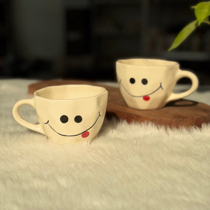 Happy Smiley Handmade Ceramic Coffee Mug