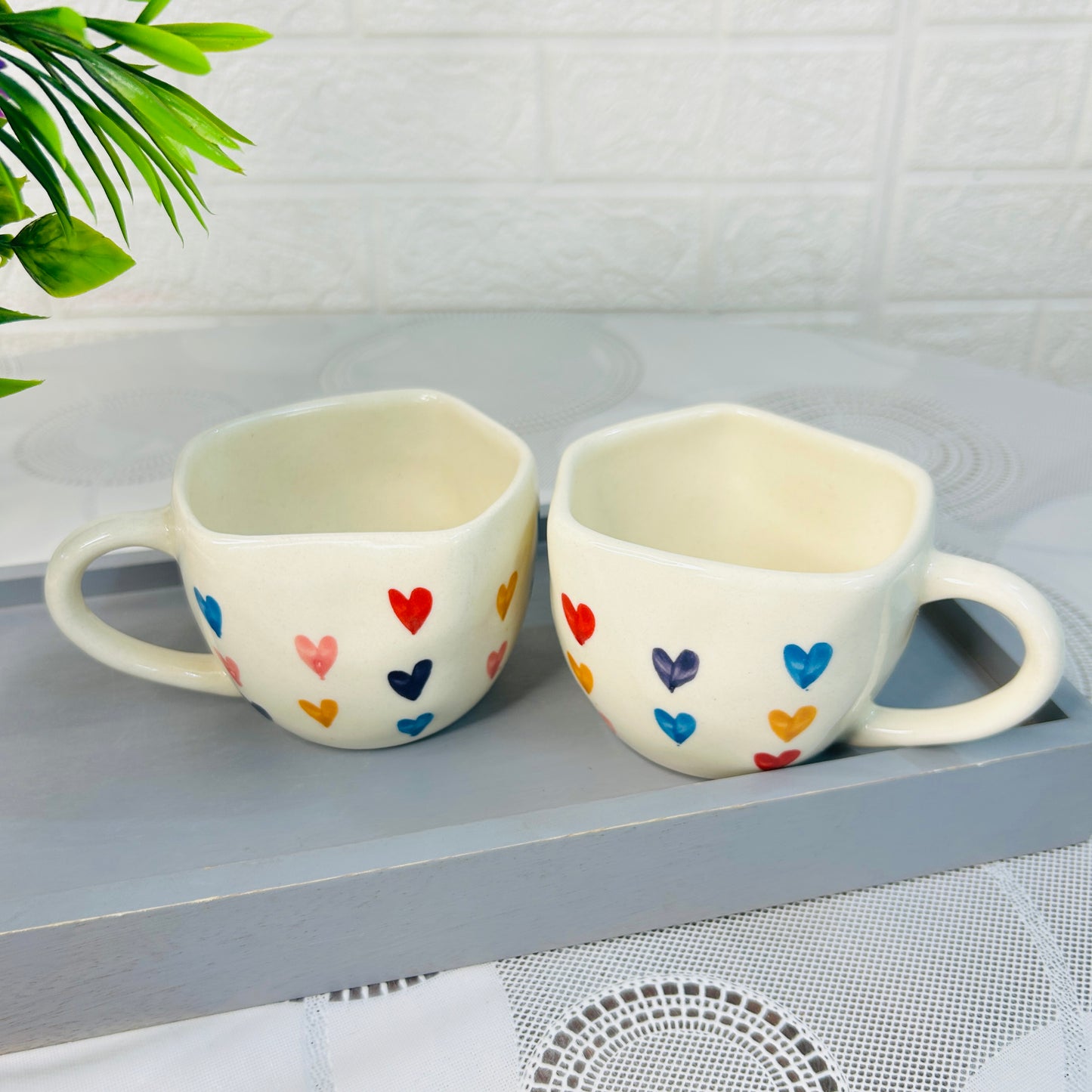 Rainbow Morning Ceramic Breakfast Combo Set (set of 3 )