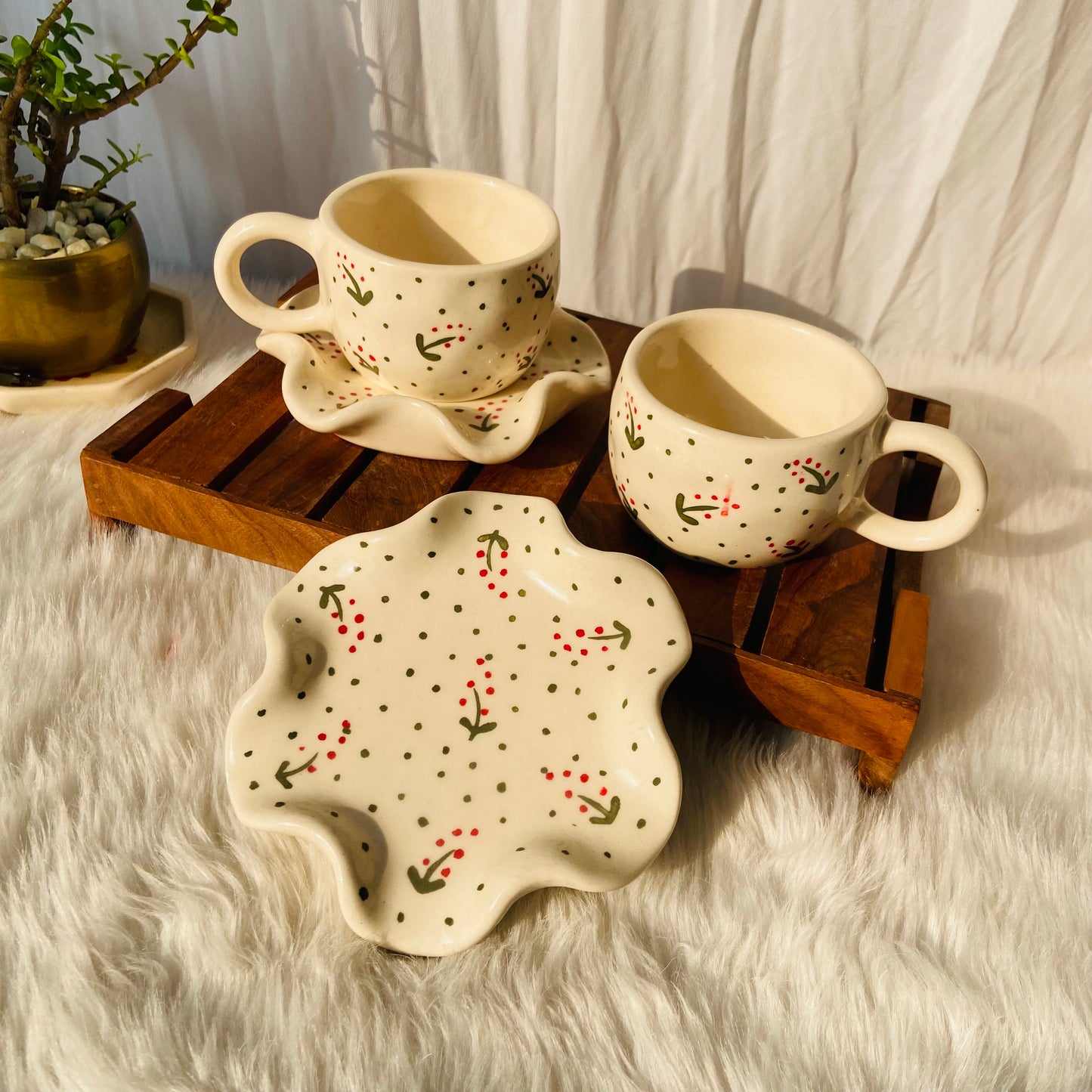 Leaf Xmas Cup Saucer