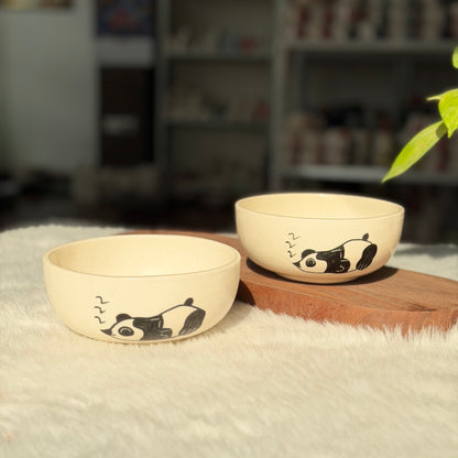 Sleepy Panda Ceramic Bowl