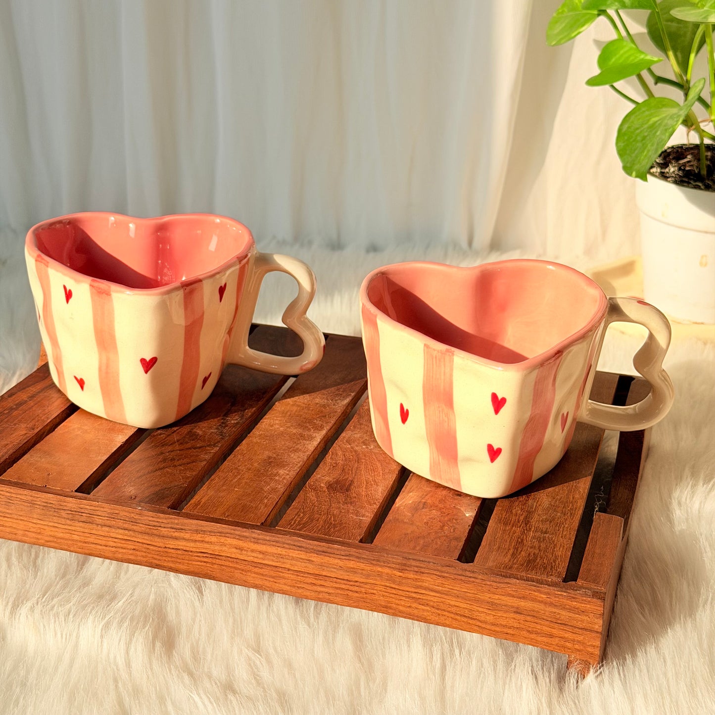 Sweetheart Ceramic Mug – Heart Handle Edition