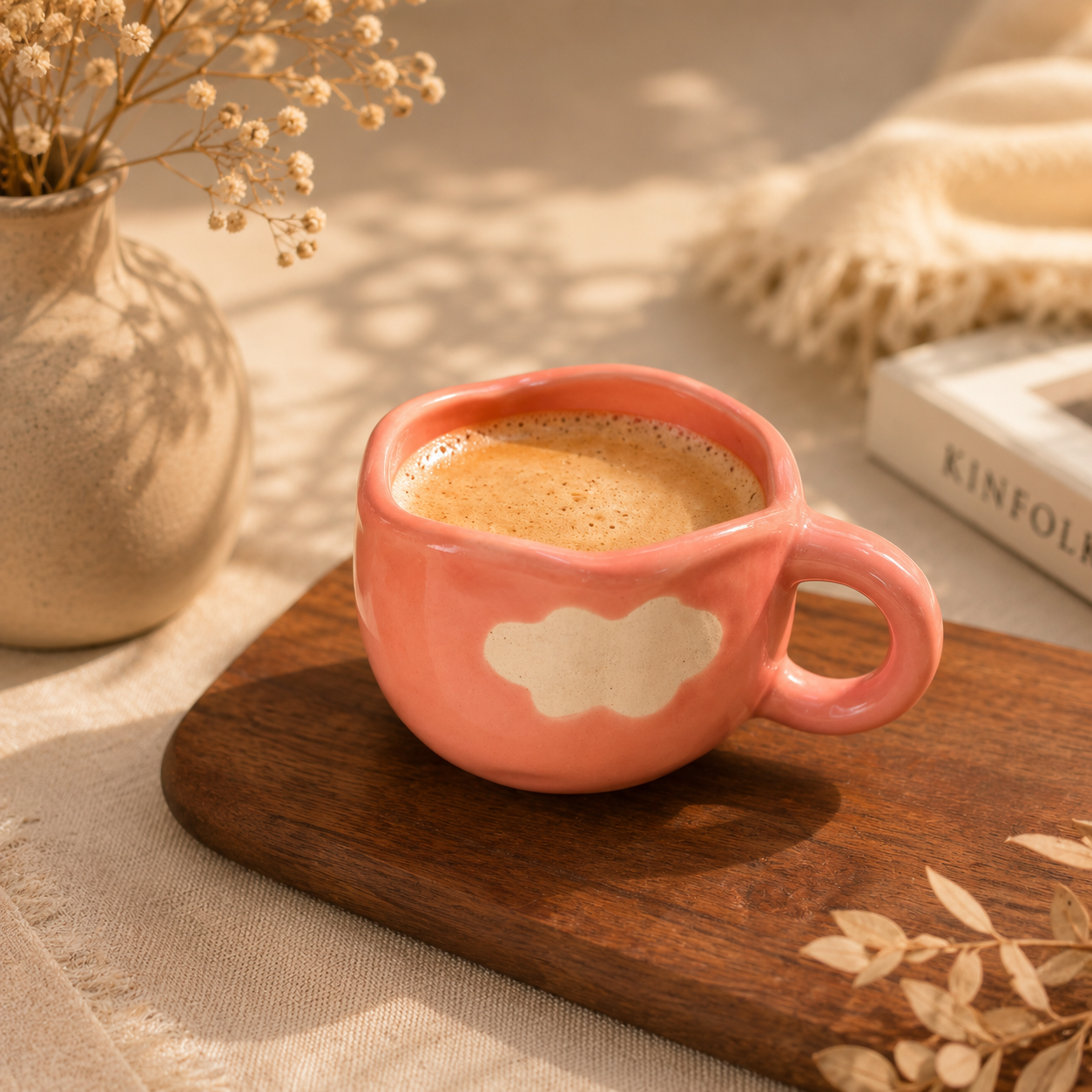 Pink Cloud Ceramic Coffee Mug