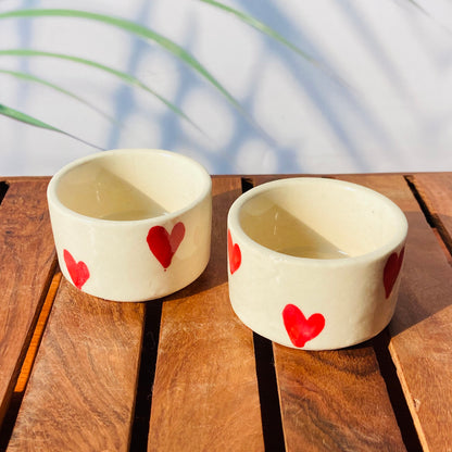 Mini Love Dots Ceramic Bowls – Set of 2