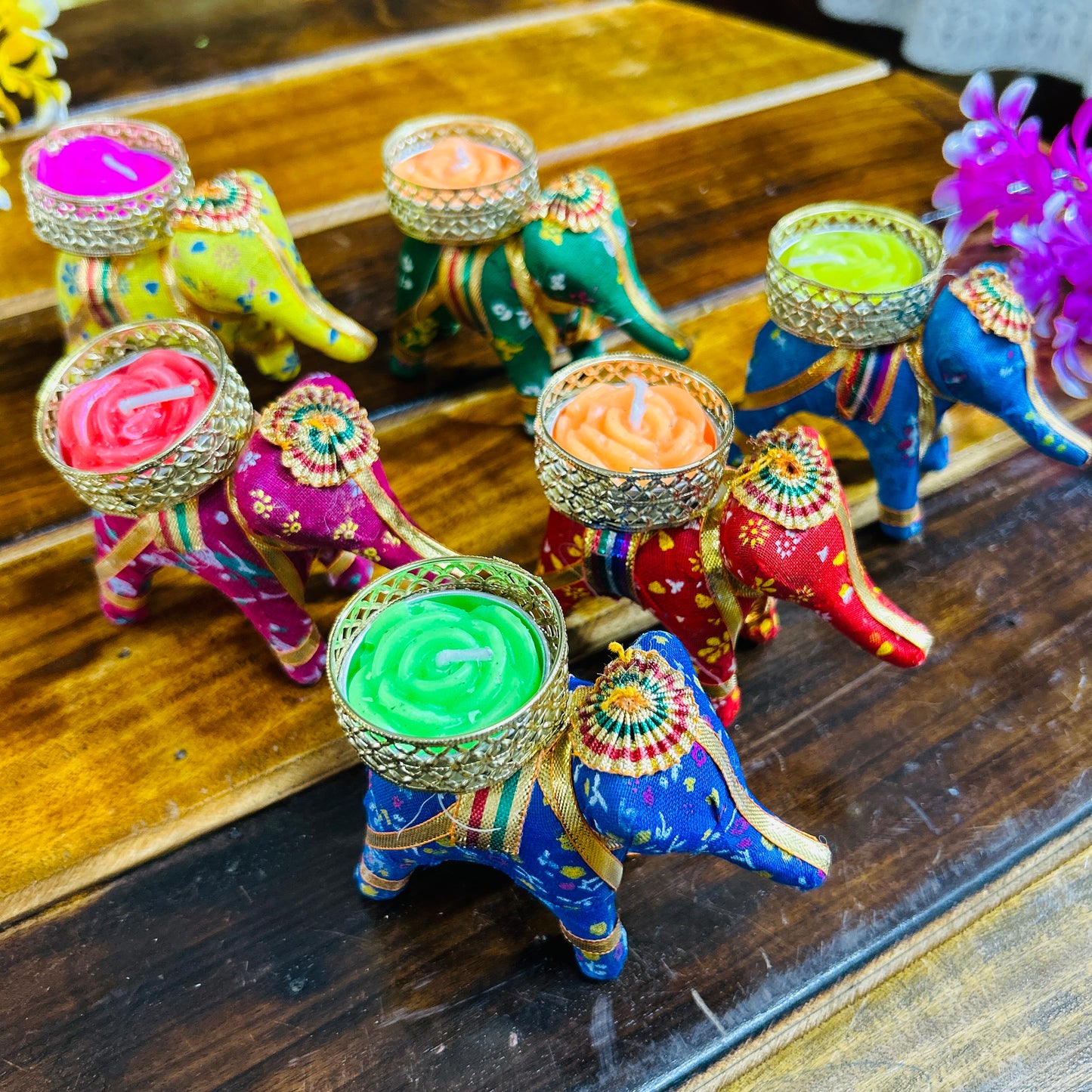 Elephant Tea Light Holders (Set of 6)