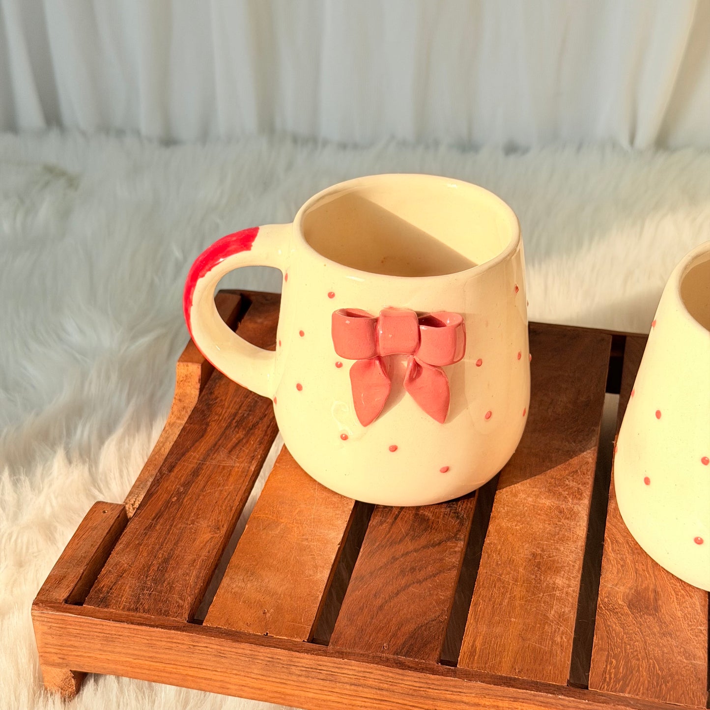 Blush Bow Ceramic Mug