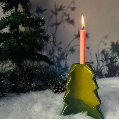 Xmas Green Candle Stand