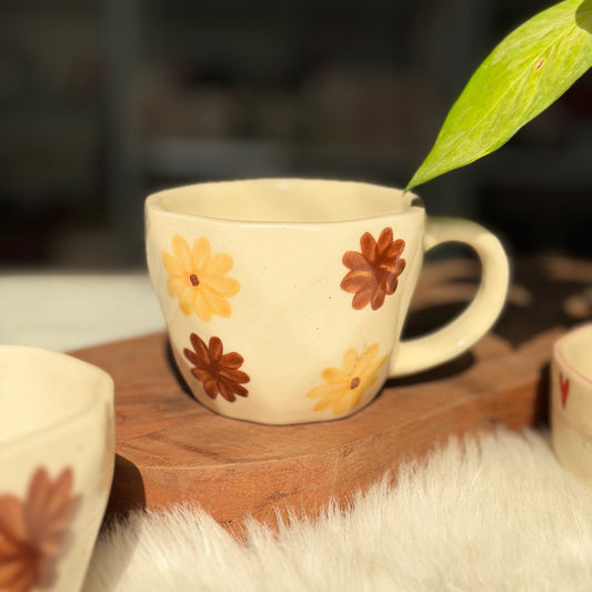 Autumn Bloom Ceramic Coffee Mug – Floral Collection