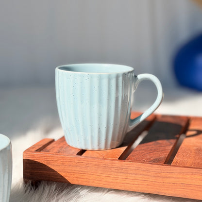 MistSpeck Ribbed Ceramic Coffee Mug
