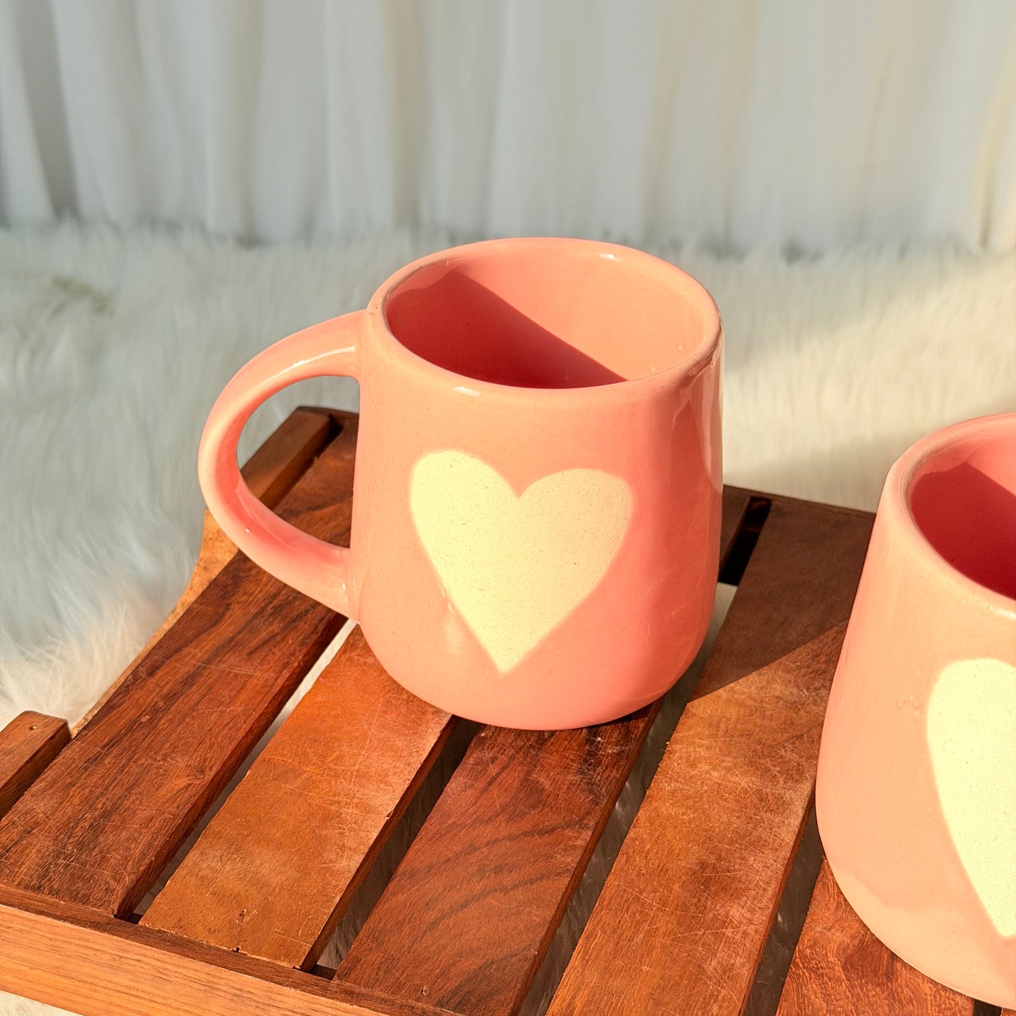 Blush Heart Handmade Ceramic Mug