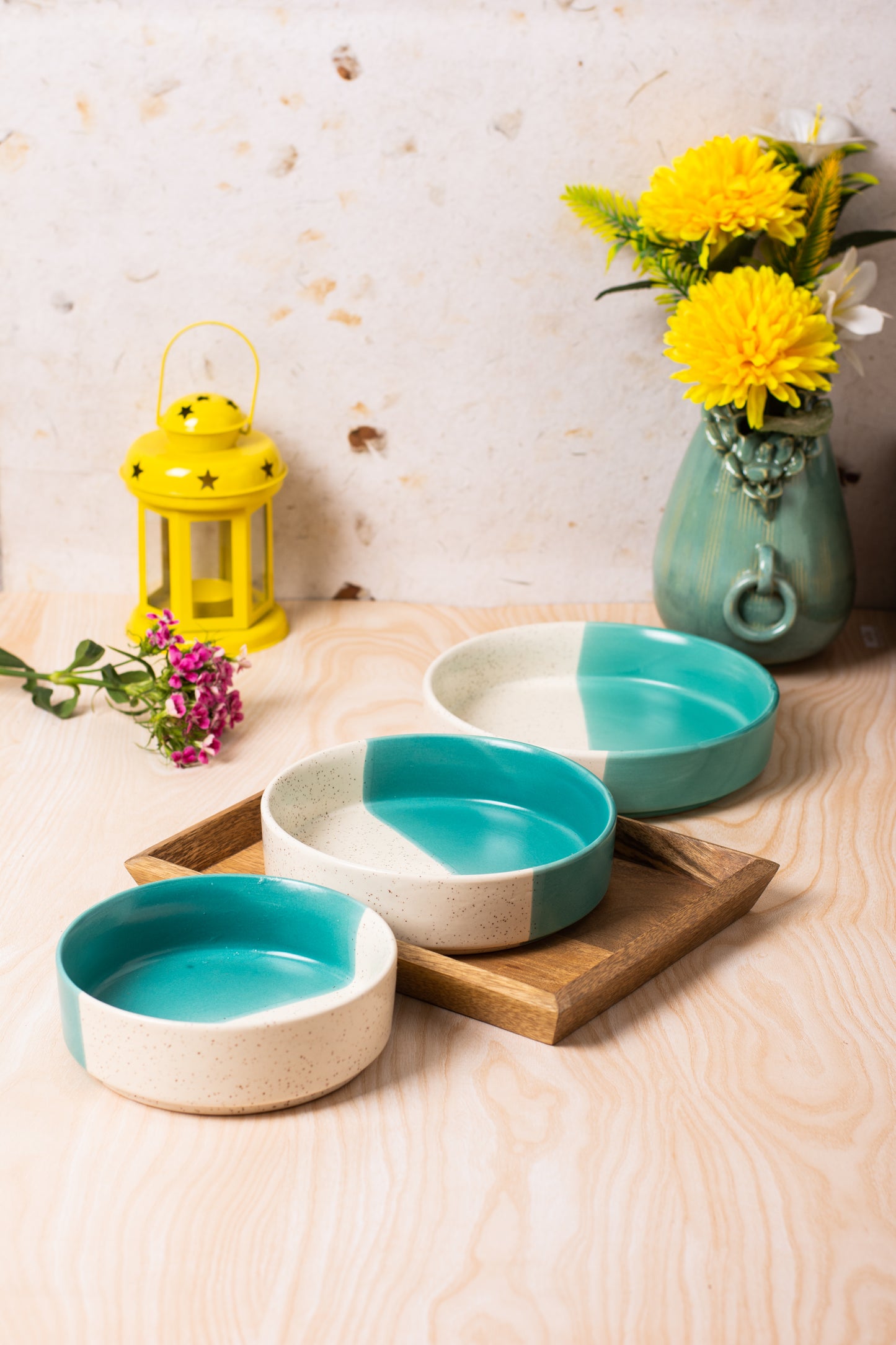 Blue & White Serving Set (Pack of 3)