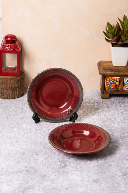 Red Pasta Plate 7.5 inch (Pack of 1)