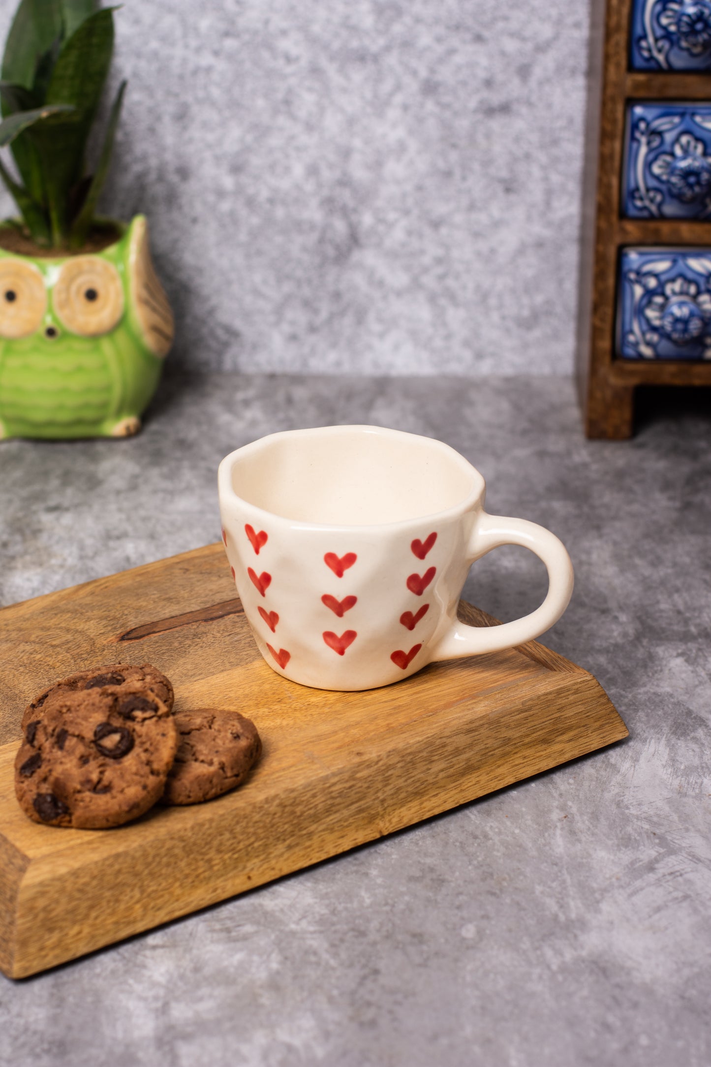 Red Heart Tea Cup