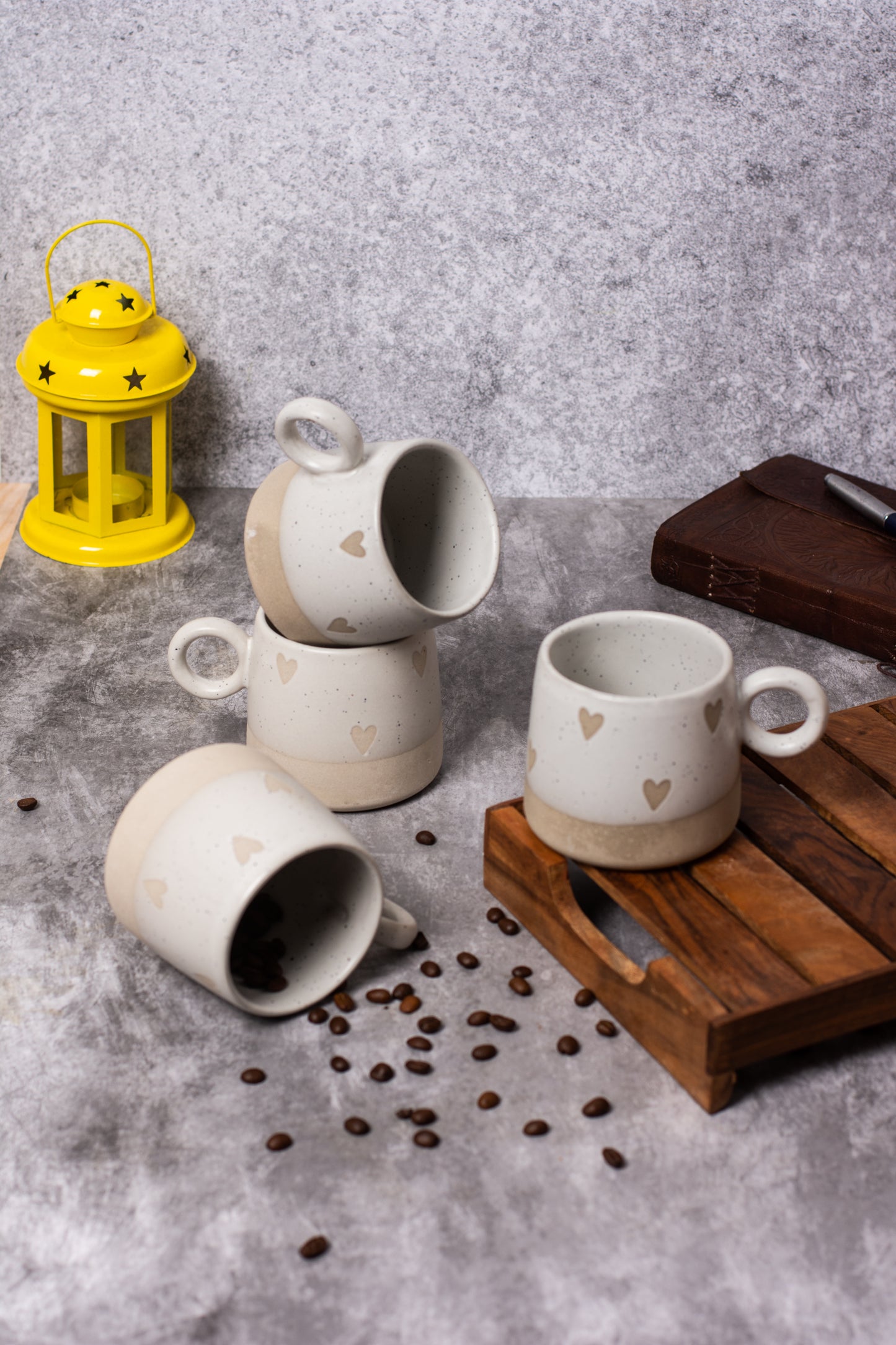 Grey MultiHeart Mug