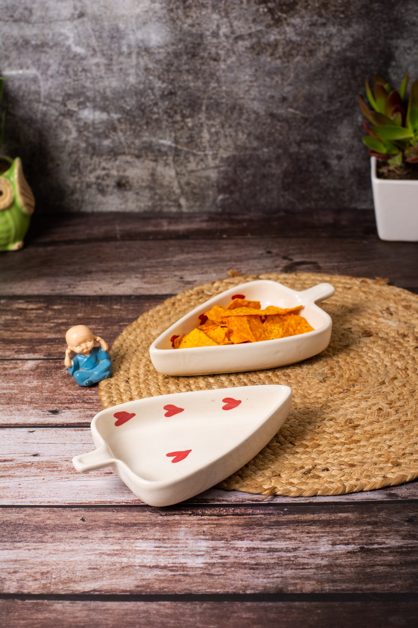 Red Heart Leaf Platter (Pack of 1)