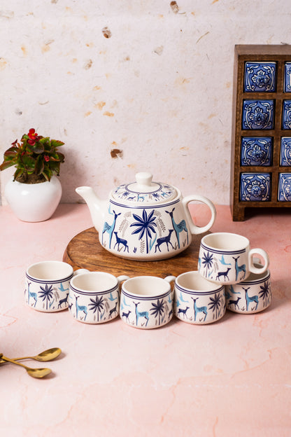 Deer Kettle Set (1 Teapot & 6 Cups)