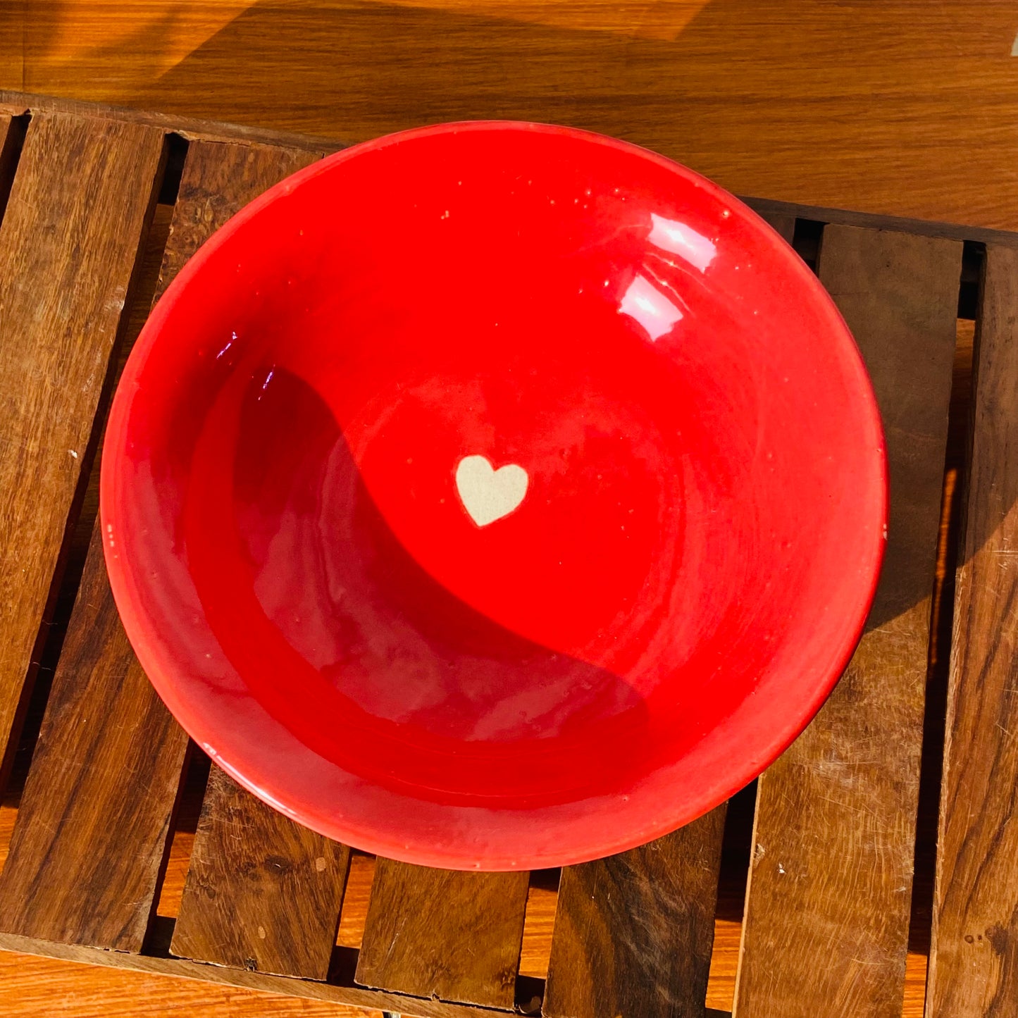 Red Love Glazed Bowl