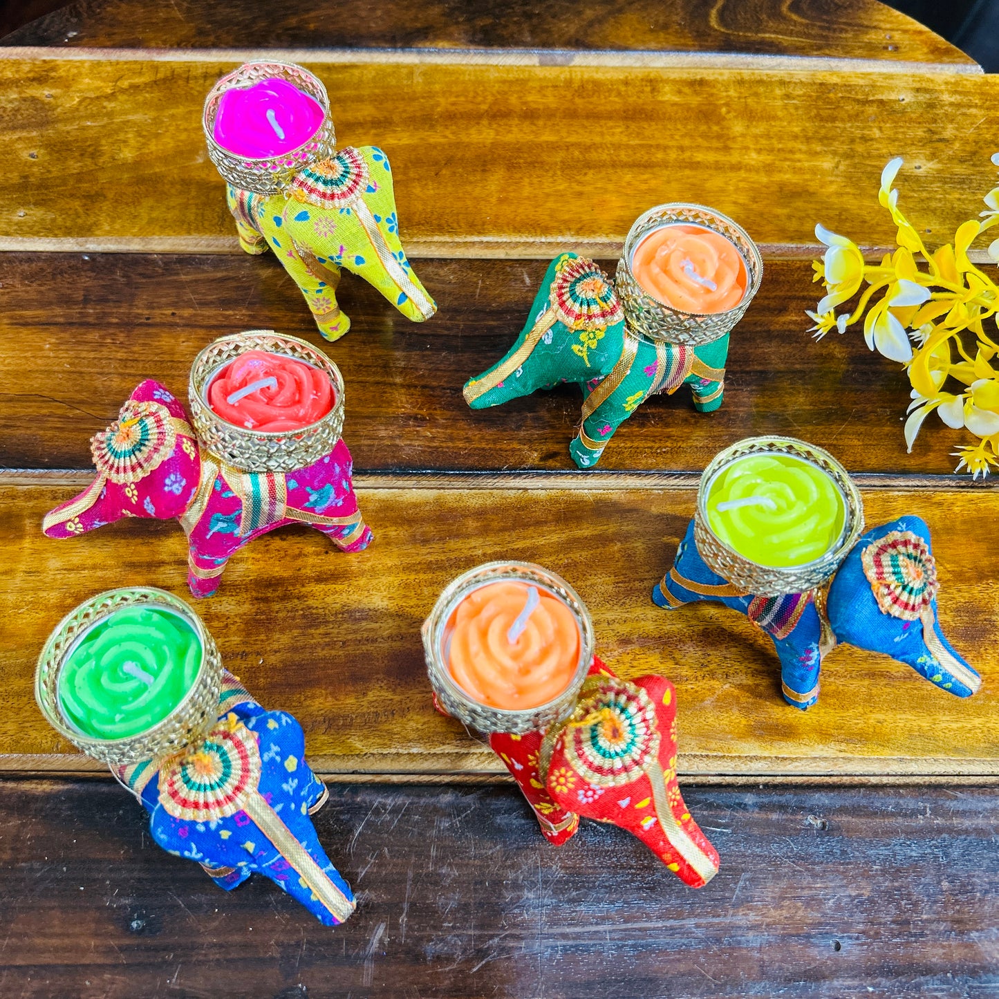 Elephant Tea Light Holders (Set of 6)