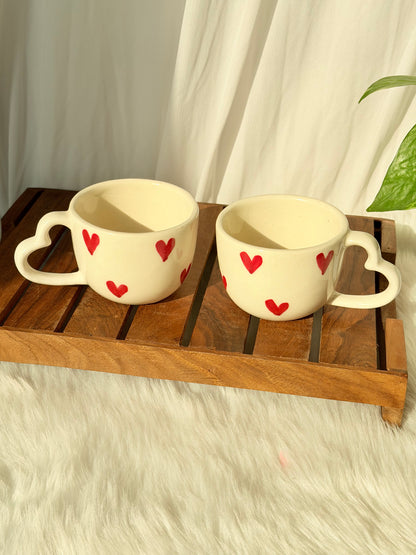 Love Heart Handle Tea Cup