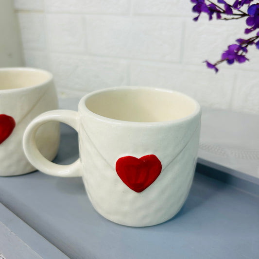 Heart Ceramic Tea Cup – Romantic & Elegant Mug