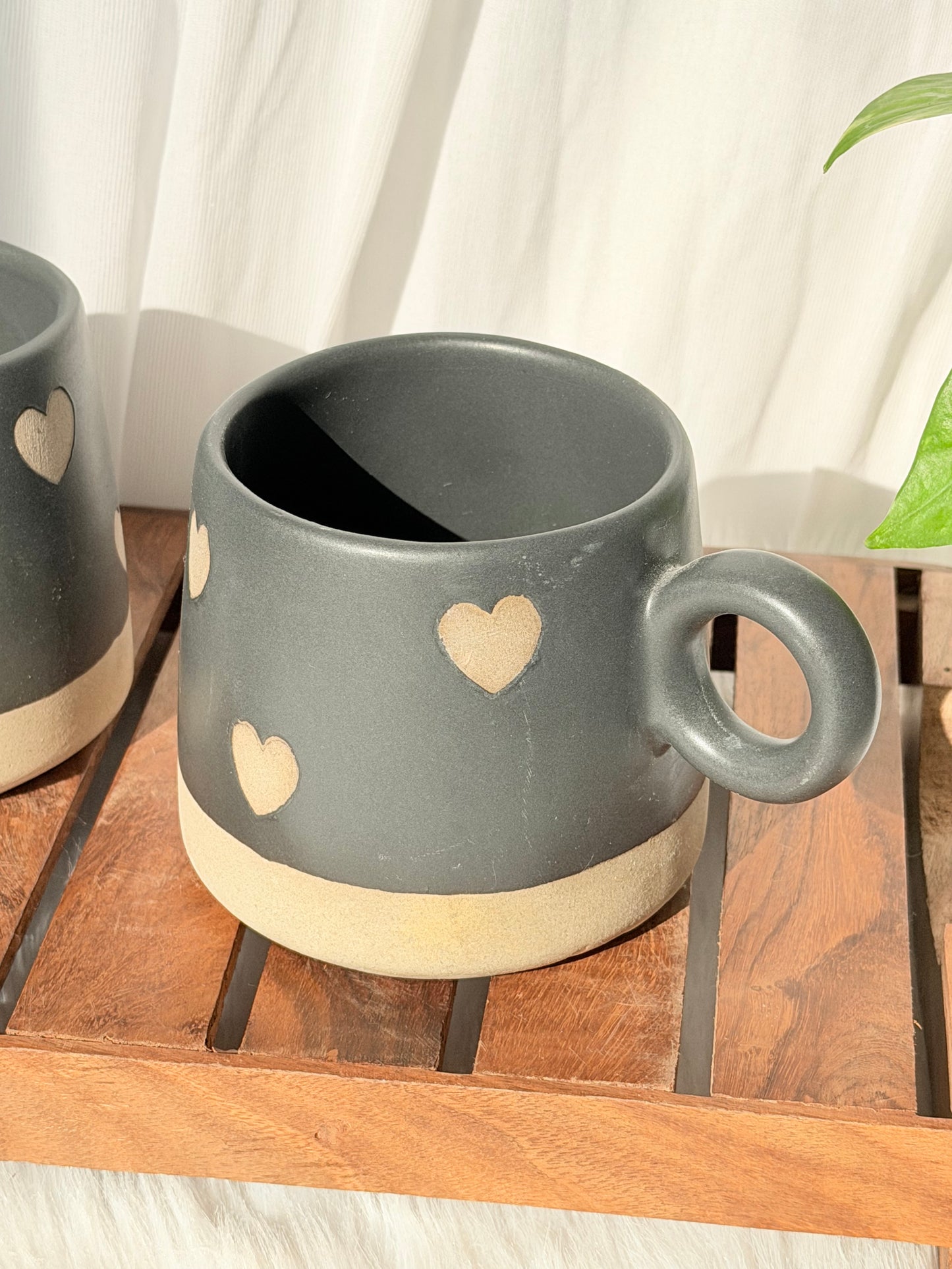 Heartfelt Black Ceramic Mug