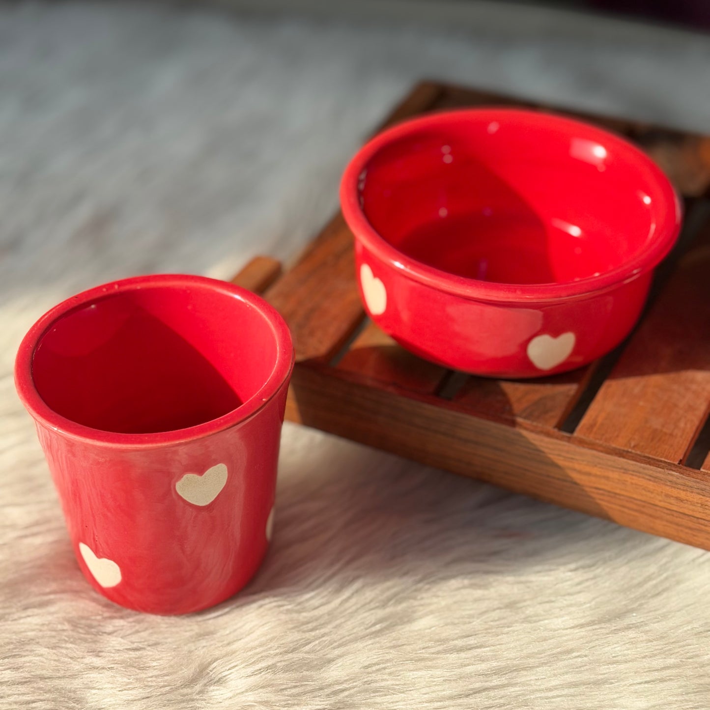 Red Heart Filter Coffee Set
