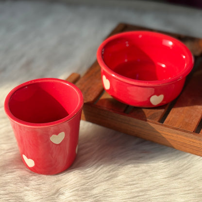 Red Heart Filter Coffee Set