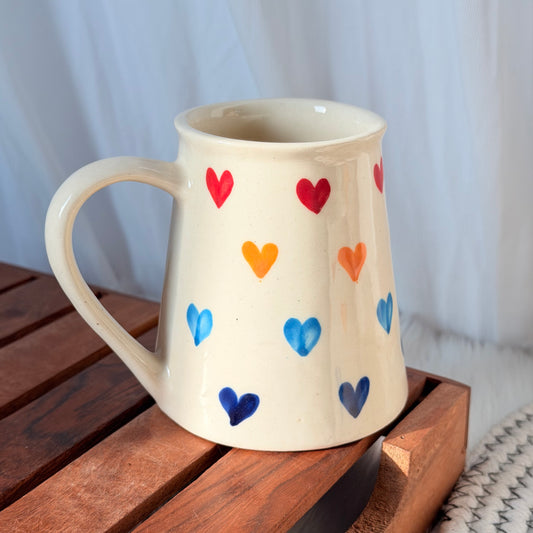 Rainbow Hearts Ceramic Mug