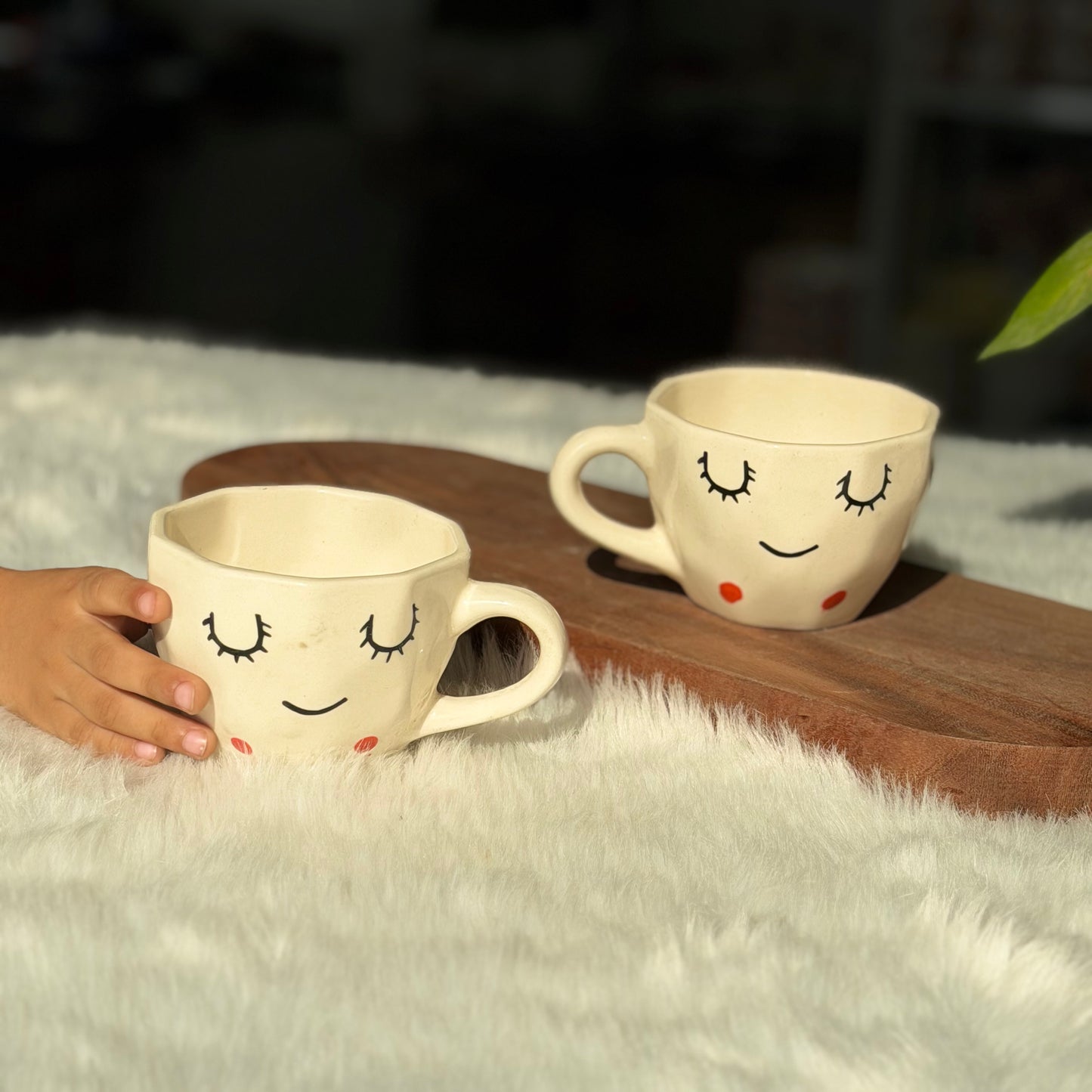 Sleepy Face Ceramic Coffee Mug – Cute Character Collection