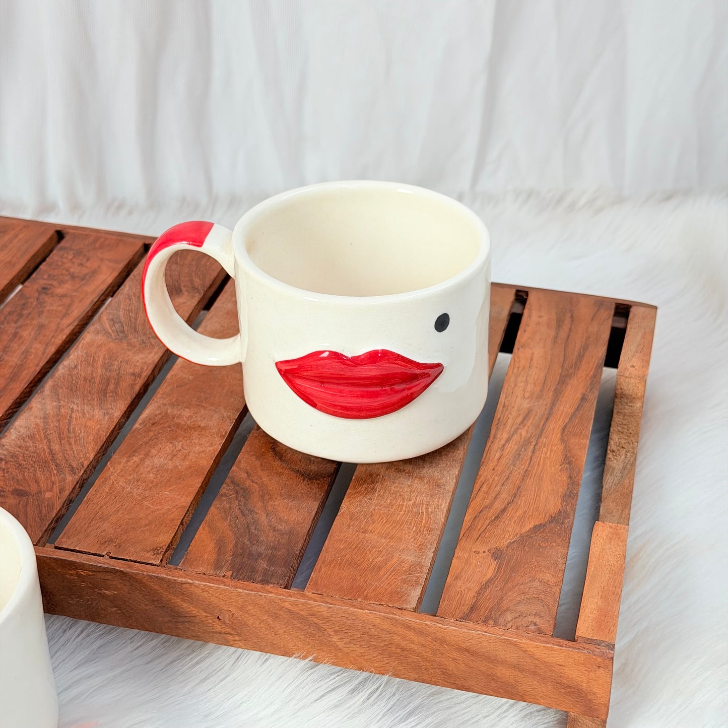 Ruby Lips Handcrafted Ceramic Mug