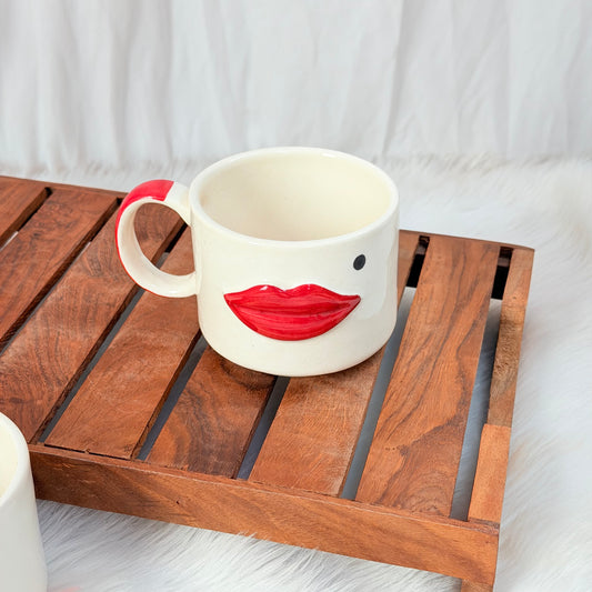 Ruby Lips Handcrafted Ceramic Mug
