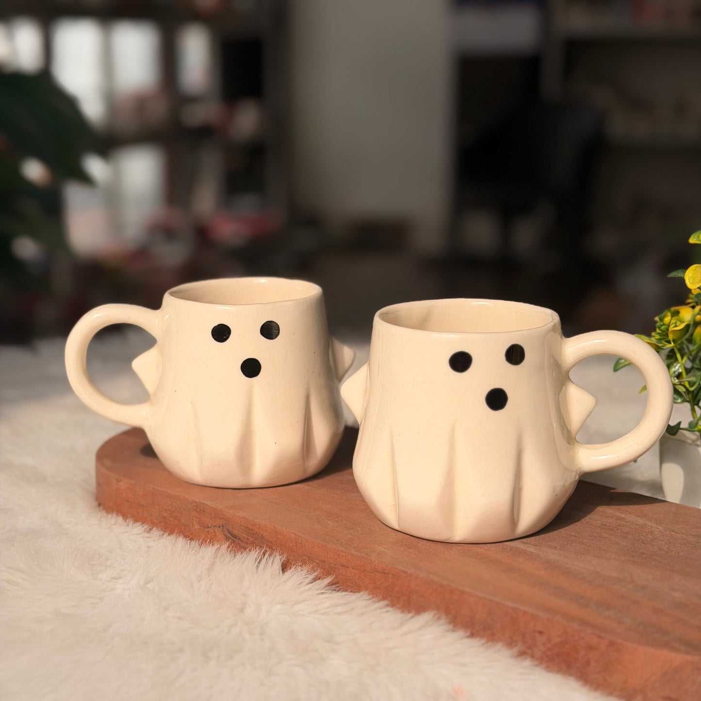 Handcrafted Boo Ghost Ceramic Mug