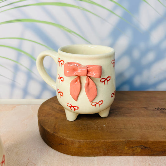Pink Bow Leg Mug