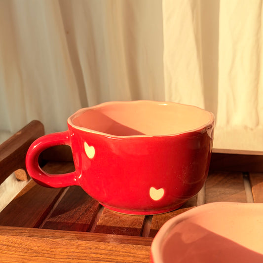 Scarlet Love Ceramic Broad Mug