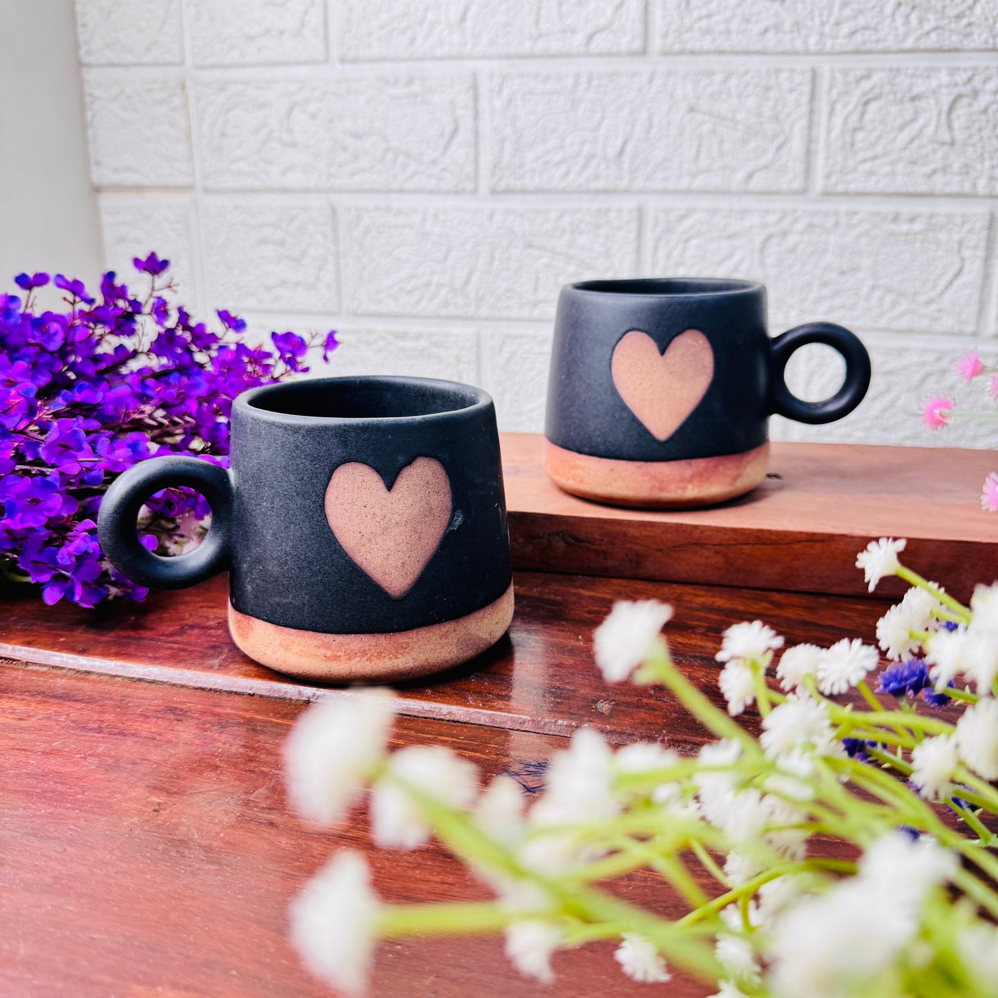 Black Heart Mug – Handcrafted Ceramic Coffee Mug