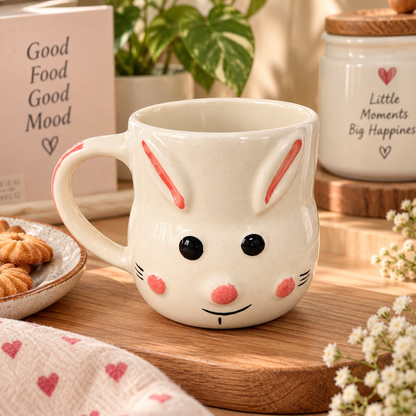 Handcrafted Bunny Bliss Ceramic Mug