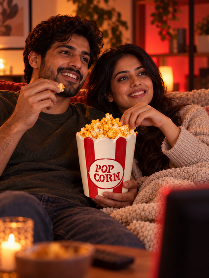 EXCLUSIVE Popcorn Ceramic TUB | Retro Movie Night Snack Bowl