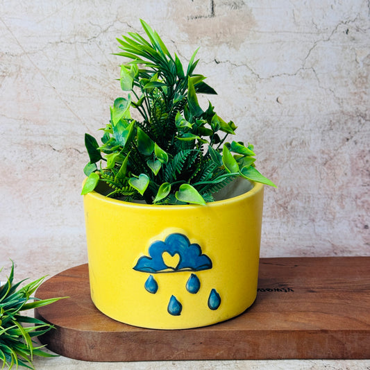 Cloud Yellow Planter (Pack of 1)