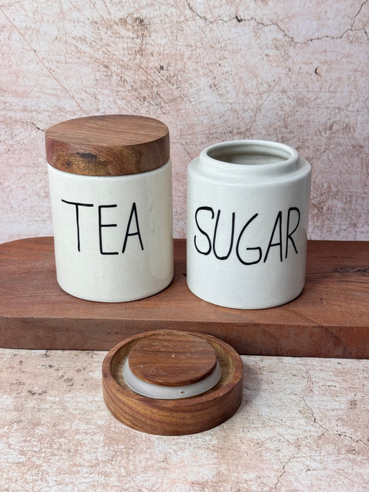 Tea Sugar Airtight Set  (Pack of 2)