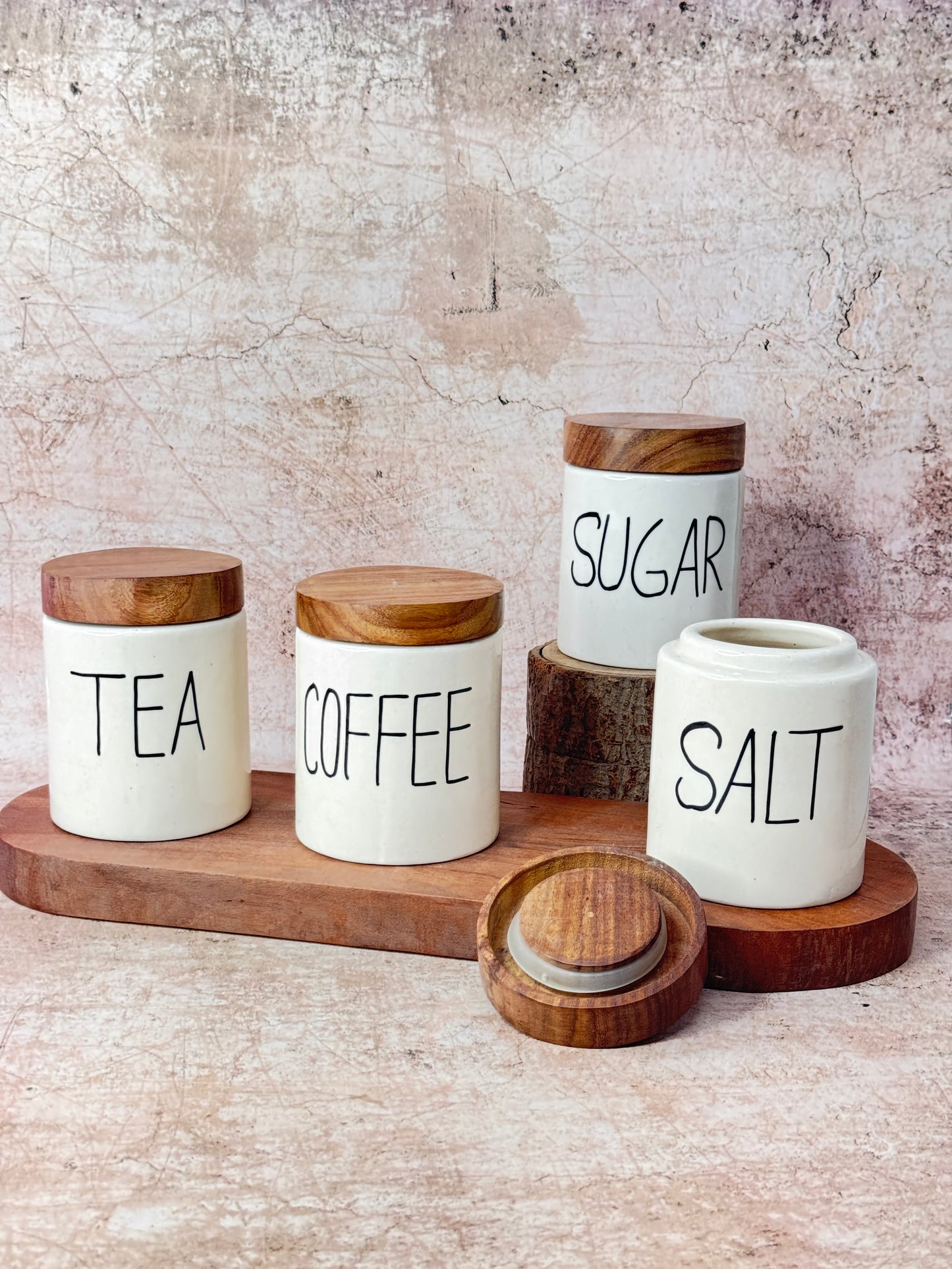 Tea Coffee Sugar Salt Airtight Set (Pack of 4)
